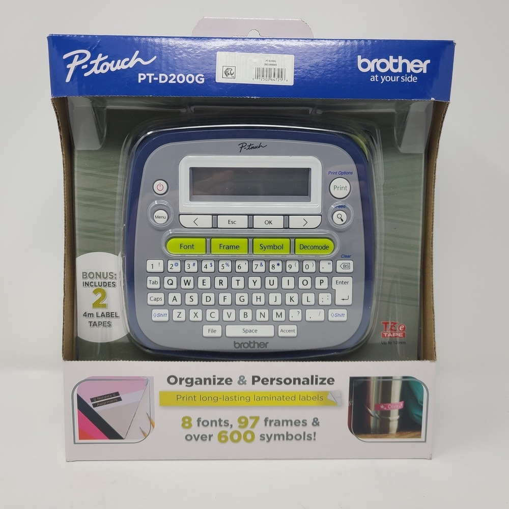 Brother P-Touch PT-D200G Label Maker with Tape Home Office Labeling - Easy Use